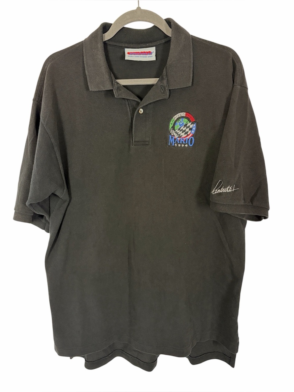 Vintage 1994 Mario Andretti Arrivederci Racing Speedgear Polo XL USA Indycar